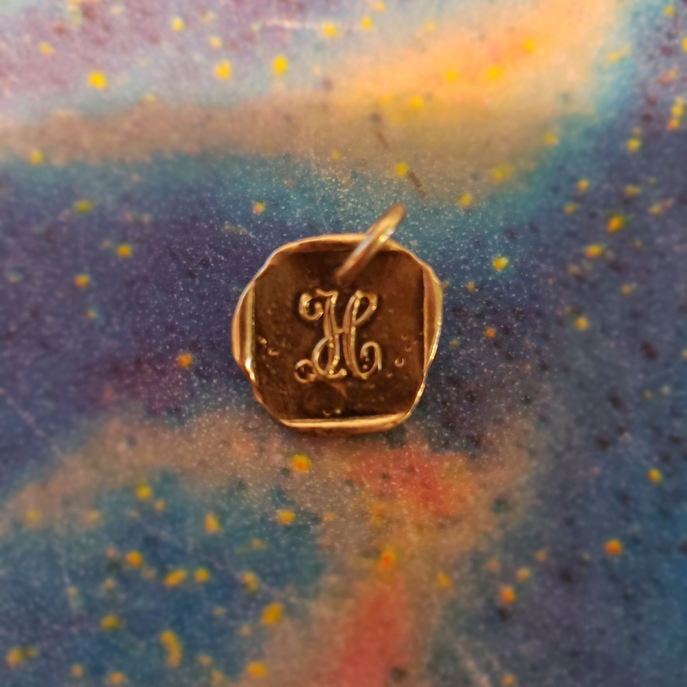 Waxing Poetic Silver Initial Charm